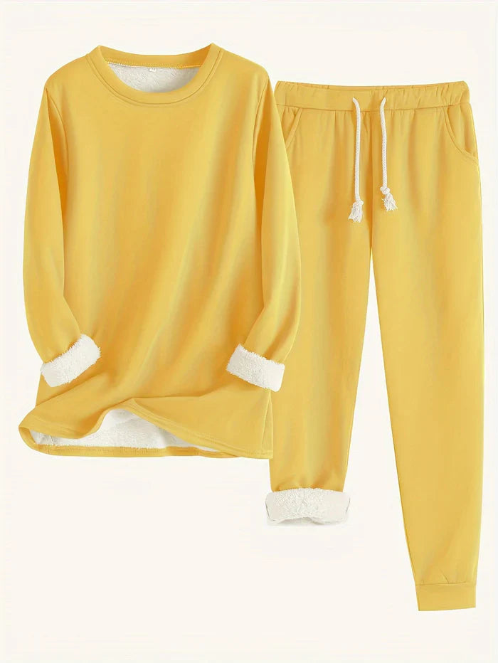 Leyliana | Thermo-Set Einfarbig – Warmer Zweiteiler für Damen