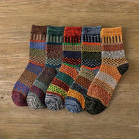 Ava | Vintage Socken – Fünf Paare in gemischten Farben