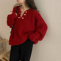 Tyra - Eleganter Gemütlicher Pullover – Bordeauxrot