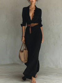 Amira™ - Elegante Wickelkleid – Schwarz