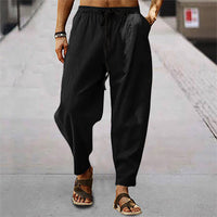 Titus - Bequeme Hose mit Kordelzug – Schwarz