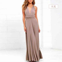 Heidi Mode | Multi-Wear Multi-Seil Kreuz rückenfrei Bandage Kleid – Khaki