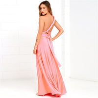 Heidi Mode | Multi-Wear Multi-Seil Kreuz rückenfrei Bandage Kleid – Rosa