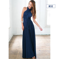 Heidi Mode | Multi-Wear Multi-Seil Kreuz rückenfrei Bandage Kleid – Marine