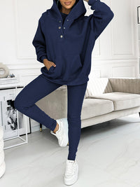 Amélie | Elegantes Sweatshirt-Set – Blau