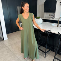 Naomi™ | Eleganter Jumpsuit für jeden Tag – Khaki