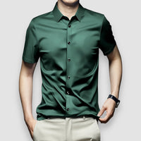Lumo | Shiny Dress Shirt – Grün