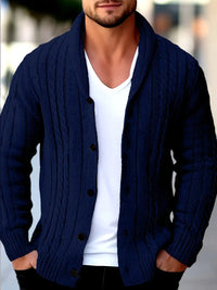 Hatem - Lässiger Strickcardigan Mit Langen Ärmeln – Marine