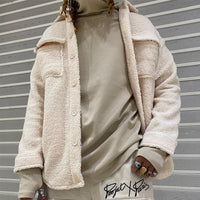 Jobert | Modischer Winter-Fleece-Mantel für Männer – Beige