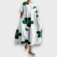 Flavina – Sommerkleid mit floraler Leichtigkeit – Grün