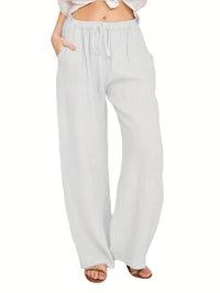 Eirlys | Damen Hose mit Kordelzug – Weiß
