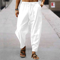 Titus - Bequeme Hose mit Kordelzug – Weiß