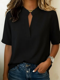 Xenia - Bluse mit weichem Griff – Schwarz