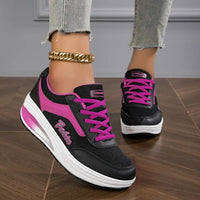 Sommer-Sneaker für Damen - Trendige bequeme Schuhe für Einlagen – Schwarz/lila