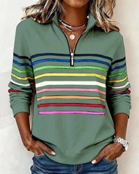 Clara | Damen Sweatshirt elegant & alltagstauglich – Grün