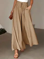 Claire - Lässige lockere Hose – Khaki