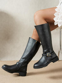 ELSIE | Elegante Damenstiefel mit niedrigem Absatz – Schwarz