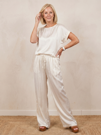 Shiloh | Kurze Ärmel Jogginghose Set – Weiß