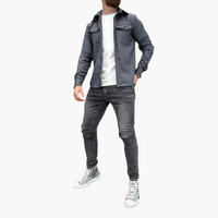 Thom | Hemdjacke mit Knopfleiste – Dunkelgrau