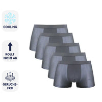 Sommerfrische Boxershorts für Herren - Atmungsaktive Kühlende Unterhosen (5er-Pack) – Grau