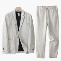 Herren Anzugset mit Blazer und Hose für Frühling Sommer – Beige