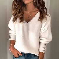 Beck - Schicker Pullover mit V-Ausschnitt – Weiß