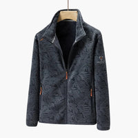 Unisex-Jacke mit Reißverschluss und Seitentaschen – Dunkelgrau