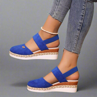 Gerneliese | Elegante Orthopädische Plateau-Sandalen – Blau