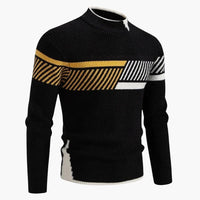Pascal | Lässiger Strickpullover – Linie Schwarz