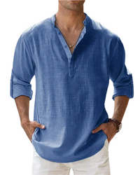Fiorenzo Cotton Shirt – Blau