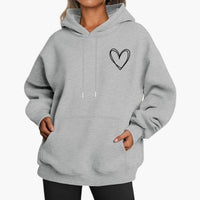 Selina | Lässiger Hoodie – Hellgrau