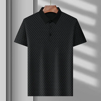 David | Diamond Polo Shirt für gehobene Herren Outfits – Schwarz