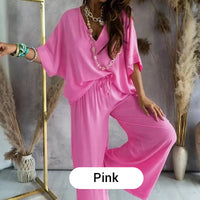Women’s Casual Loose Solid Color Suit – Rosa