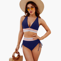 Zweiteiliges Bikini-Set - Damen Bademode für den Sommer – Marine