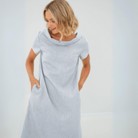 Lara - Stilvolles und elegantes Minikleid – Hellblau