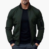 Leichte Bomberjacke für Herren - Atmungsaktiv & Stylisch – Grün