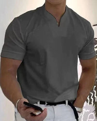 Zeno | Sportliches Herren Shirt – Dunkelgrau