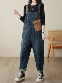 BERNADETTE - SCHLABBER-JUMPSUIT AUS DENIM – Blau