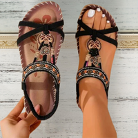 Annemiek™ | Sommersandalen im Ibiza-Stil – Schwarz