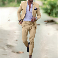Ezra - Eleganter Anzug für Herren (Jacke + Hose) – Khaki