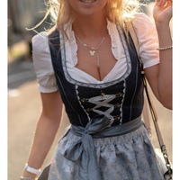 Lian | Damen Traditionelles Oktoberfest Dirndl Kleid | 2025 – Grau