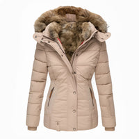 Anna™ | Warmer mit Fell gefütterter Wintermantel – Beige
