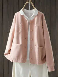 Marcella | Gestrickter Cardigan – Rosa
