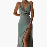 Jasmin | Elegantes trägerloses Kleid – Grün
