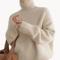 Juliette - Kaschmir Rollkragenpullover – Beige