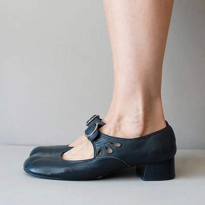 Bianca | Sandalen mit Keilschnalle aus Leder
