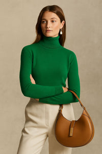 Ella | Damen Kaschmirpullover modern & komfortabel – Grün