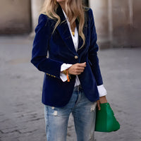 Alise - Stilvoller Slim-Fit-Blazer – Blau