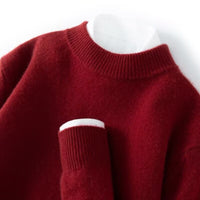Wayne - Bequemer und warmer Pullover – Rot