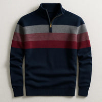Finn | Herren-Pullover gestreift klassisch & modern – Marine